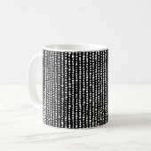 230216 - White on Black Koffiemok (Voorkant links)