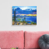 2309-2-Lake Pleasant bij zonsondergang Canvas Afdruk (Insitu (Woonkamer))