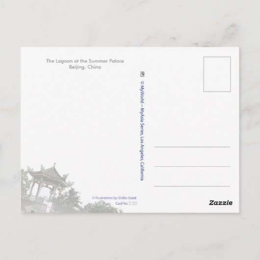 230 - zomerpaleis Lagoon Briefkaart (Achterkant)