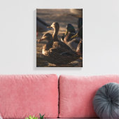 2318-Vrouw wilde eenden Canvas Afdruk (Insitu (Woonkamer))