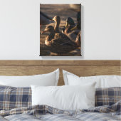 2318-Vrouw wilde eenden Canvas Afdruk (Insitu (Slaapkamer))