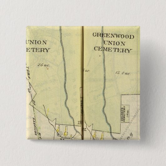 232233 Harrison, Rye Vierkante Button 5,1 Cm (Voorkant)