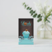 232 Blauwe koekjes chocolade bruine blu Visitekaartje (Staand voorkant)