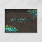 232 Blue Green Trendy Salon Spa Appointment Card Afsprakenkaartje (Voorkant)