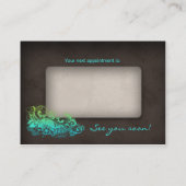 232 Blue Green Trendy Salon Spa Appointment Card Afsprakenkaartje (Achterkant)