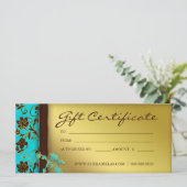 232 Cadeaubonnen Salon Spa Gold Floral (Staand voorkant)