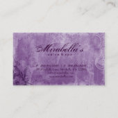 232 Floral Salon Spa Visitekaartje Grunge Paars (Achterkant)