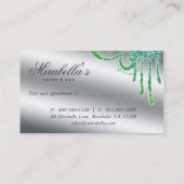 232 Glitter Nail Salon Afspraak Elegant Bling Afsprakenkaartje (Achterkant)