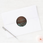 232 Linnen Salon spa sticker blauw bruin (Envelop)