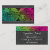 232 Reis Visitekaartje Wereldkaart Wereldbol kleur (Voorkant / Achterkant)