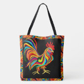 232 - Rooster - Canvas tas (Achterkant)