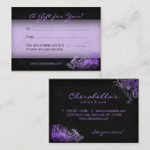 232 Salon Gift Card Spa Floral paars Kortingskaartje (Voorkant / Achterkant)