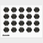 232 Salon Spa Sticker Brons goud Damask (Vel)