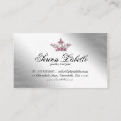 232 Sparkle Jewelry Visitekaartje Zebra Crown Pink (Achterkant)