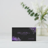 232 Trendy Salon Spa Floral Appointment Purpl Afsprakenkaartje (Staand voorkant)