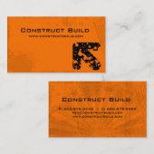 232 Visitekaartje bouwgrunge oranje (Voorkant / Achterkant)