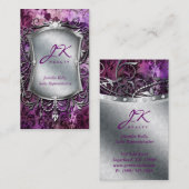 232 Visitekaartje Damask Mirror Paars (Voorkant / Achterkant)