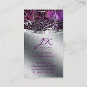 232 Visitekaartje Damask Mirror Paars (Achterkant)