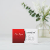 232 Visitekaartje in onroerend goed Ronde Red Silv (Staand voorkant)