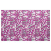 232 Zebra Glitter Silver HOT Pink Fabric Pattern Stof (Fat Quarter)
