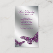 233 Beauty Visitekaartje Salon Butterfly Paars Afsprakenkaartje (Achterkant)
