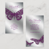 233 Beauty Visitekaartje Salon Butterfly Paars Afsprakenkaartje (Voorkant / Achterkant)