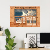 236 één storm bouwwerkzaamheden, Recoveri... Poster (Thuiskantoor)