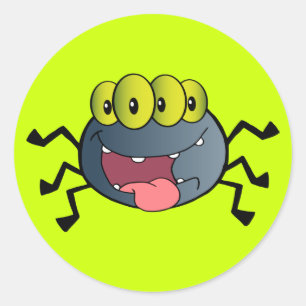 _2387-Happy-spin-Cartoon-Character HAPPY-CARTOON Ronde Sticker