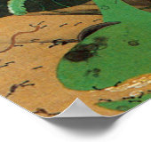 23. 池 群 図, 若 冲 Leven met Pond, Jakuchüu Poster (Hoek)