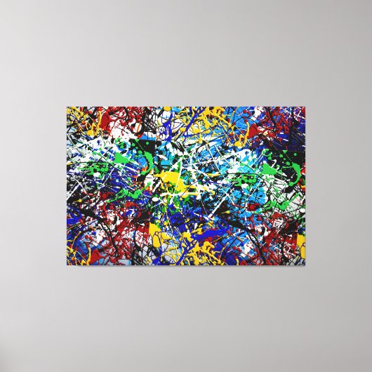 23_001, Splatter Abstract Canvas Afdruk (Voorkant)