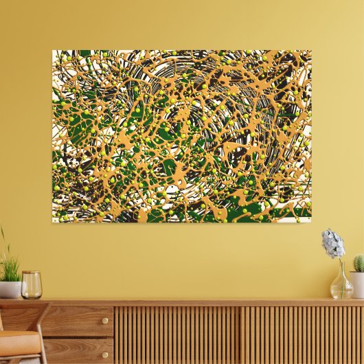 23_008, Gespleten verf Art Canvas Afdruk (Insitu (Woonkamer))