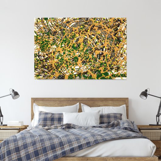 23_008, Gespleten verf Art Canvas Afdruk (Insitu (Slaapkamer))