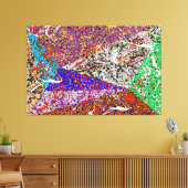 23_014, Splatter Abstract Canvas Afdruk (Insitu (Woonkamer))
