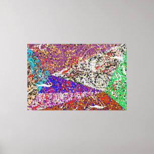 23_014, Splatter Abstract Canvas Afdruk