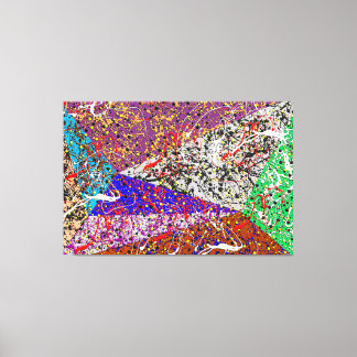 23_014, Splatter Abstract Canvas Afdruk