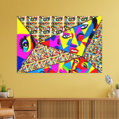 23_015, Geometrisch, Kubisme, Abstract Canvas Afdruk (Insitu (Woonkamer))
