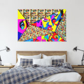 23_015, Geometrisch, Kubisme, Abstract Canvas Afdruk (Insitu (Slaapkamer))