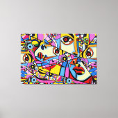 23_016, Kubisme, Abstract Canvas Afdruk (Voorkant)