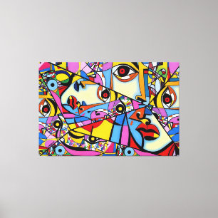 23_016, Kubisme, Abstract Canvas Afdruk