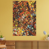 23_017, Splatter Abstract Canvas Afdruk (Insitu (Woonkamer))