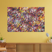 23_025, Splatter Abstract Canvas Afdruk (Insitu (Woonkamer))