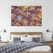 23_025, Splatter Abstract Canvas Afdruk (Insitu (Slaapkamer))
