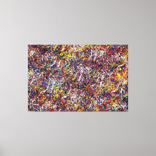 23_025, Splatter Abstract Canvas Afdruk (Voorkant)