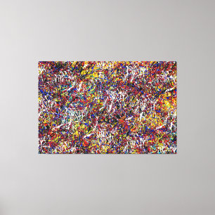 23_025, Splatter Abstract Canvas Afdruk