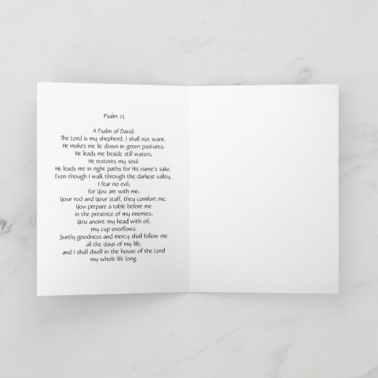 23 23ste Drieëntwintigste Schapen van de Psalm Kaart (Binnen)