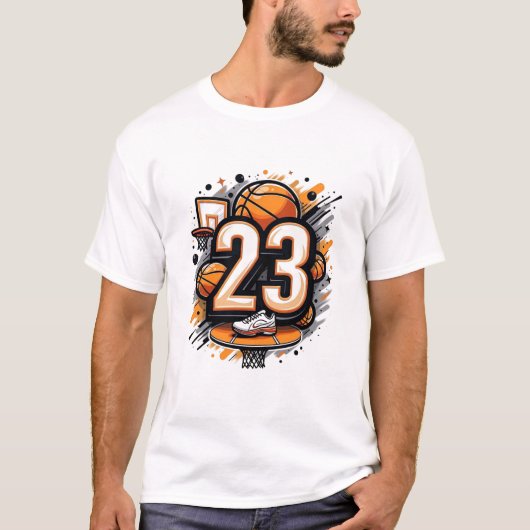 23 basketbalfans t-shirt (Voorkant)