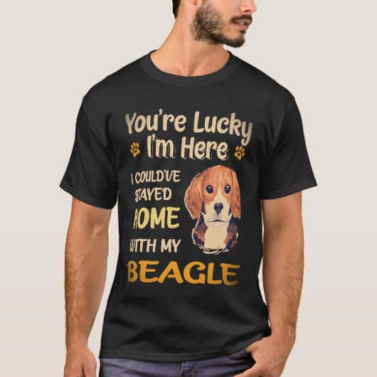 23 Bleef thuis met mijn Beagle T-shirt (Voorkant)
