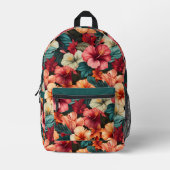 #23 Bloemen patroon Bedrukte Rugzak (Voorkant)