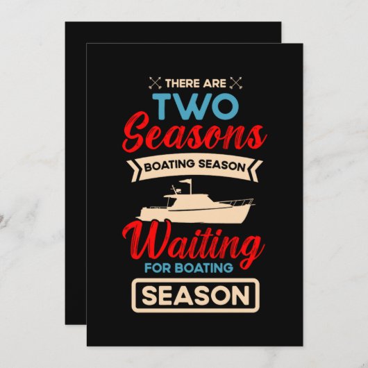 23.Boating for a Boat Fan Boating Save The Date (Voorkant / Achterkant)