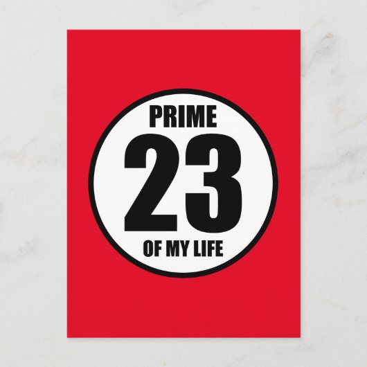 23 De primeur van mijn leven Briefkaart (Voorkant)